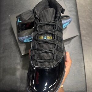 Jordan Men's Sneakers - Black with Blue Accents